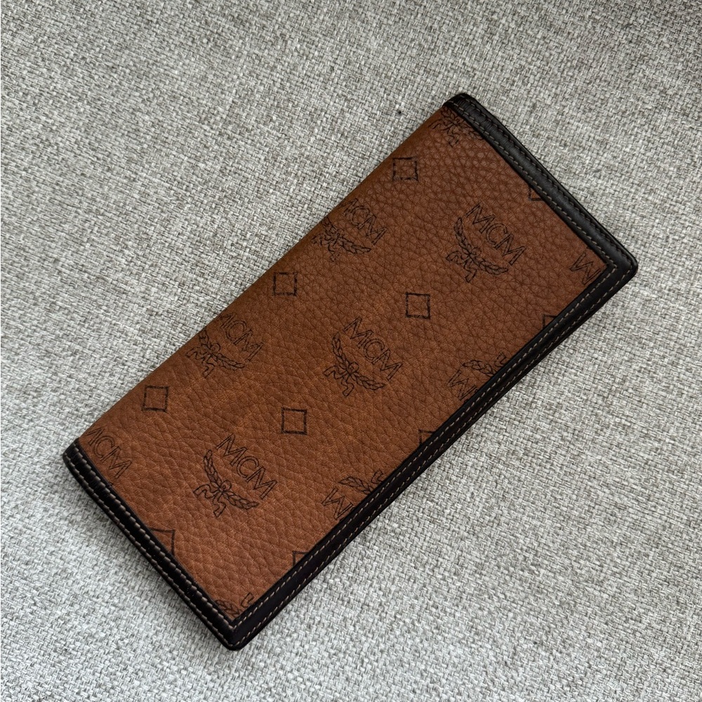 MCM Brown Long Leather Wallet